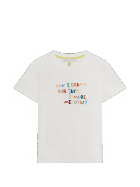 Tricou Mira Mikati cu broderie alb