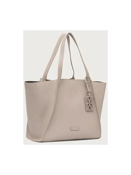 Marc O'Polo torebka shopper skórzana beżowa