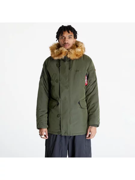 Jakna Alpha Industries za muškarce zelena za zimu maslina