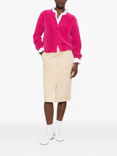 Lung cardigan Kenzo tricotate roz