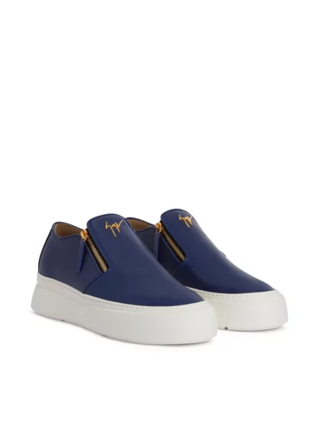 Sneakersy Giuseppe Zanotti skórzane niebieskie