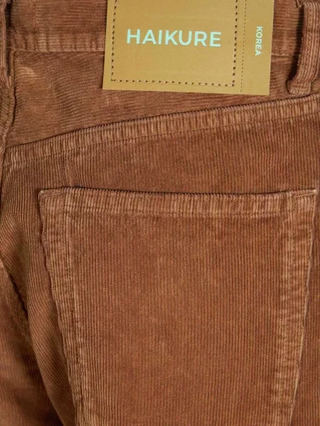 Pantaloni Haikure de catifea cord maro