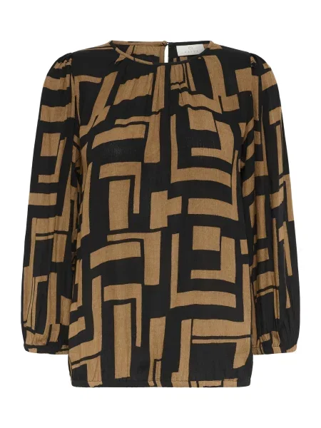 Kaffe Bluză Lorina Amber maro negru
