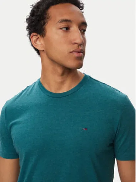 Tommy Jeans Póló Jaspe Htr Tee Ext Türkizkék