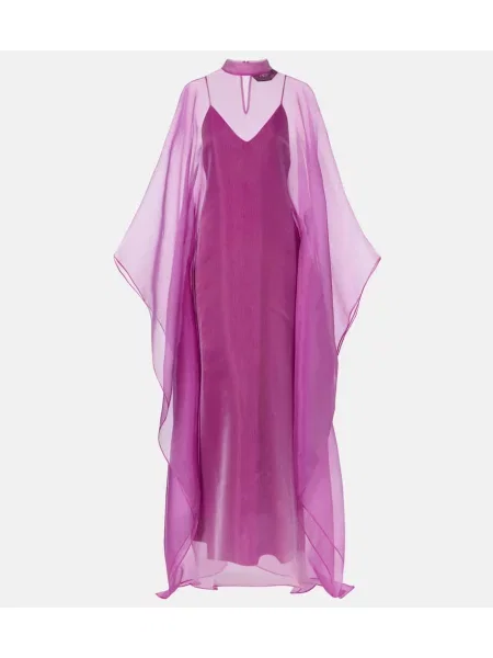 Průsvitné šaty Taller Marmo z organzy fialové