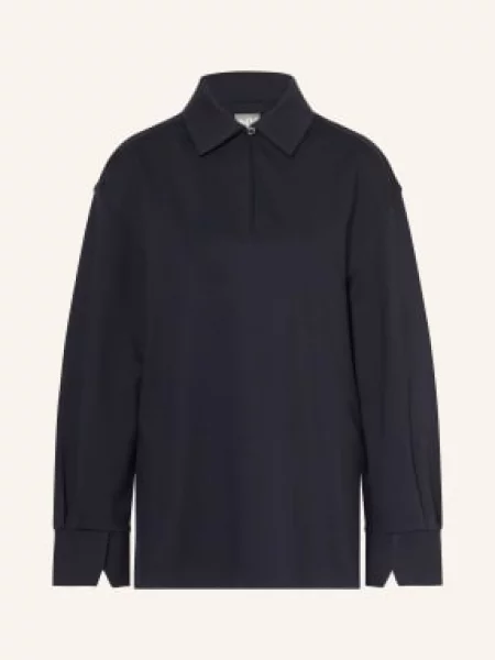 Mm By Max Mara Koszulka Polo Z Dżerseju Lgestro blau granatowe