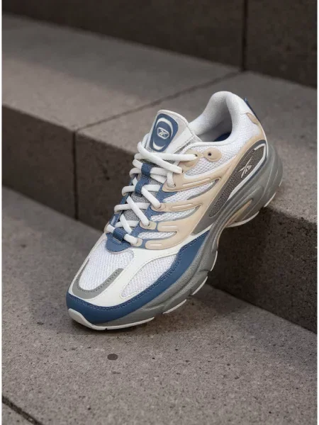 Reebok Buty Kobieta Niebieski 40 EU Moon Grey Retro Sneakers Stylowy Komfort beżowe