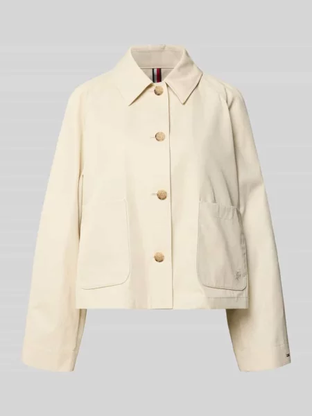 Trencz o kroju relaxed fit z czystej bawełny Tommy Hilfiger beżowy