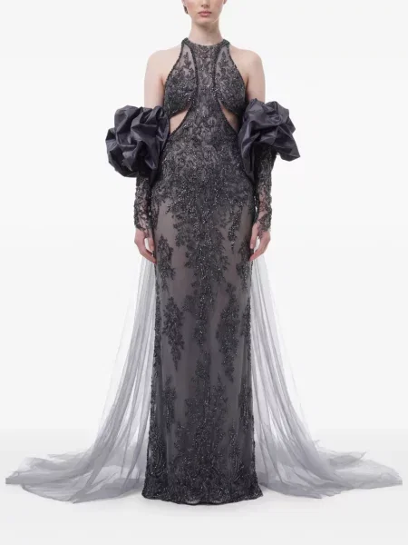 Rochie Gattinolli By Marwan cu volane gri