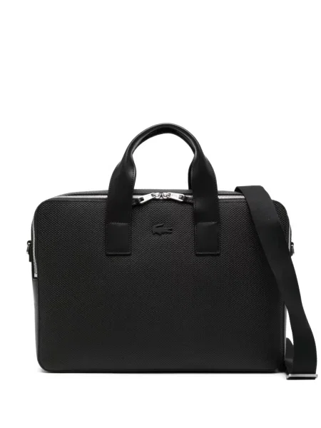 Torba na laptopa Lacoste czarna