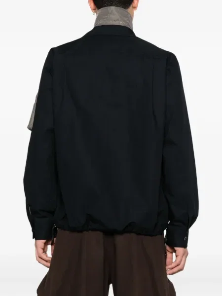 Geacă Sacai din țesătură twill albastru