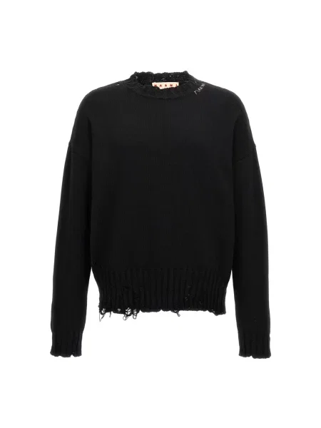 Dzianinowy sweter Marni casual czarny
