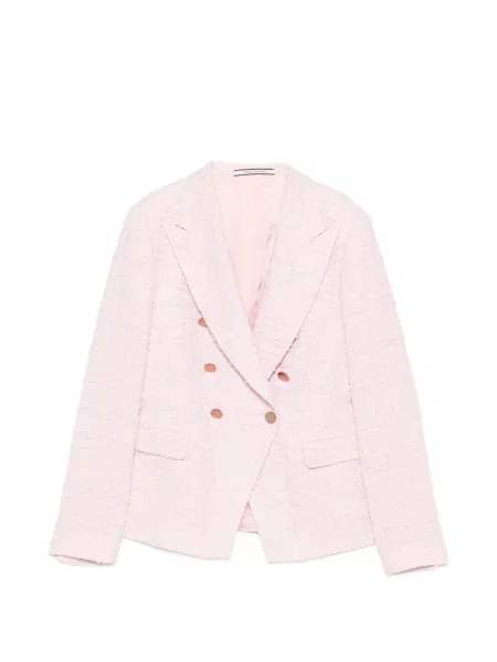 Двуреден двуредно сако Tagliatore розово