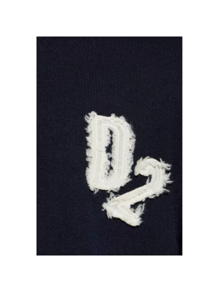 Sweter Dsquared2 wełniany niebieski