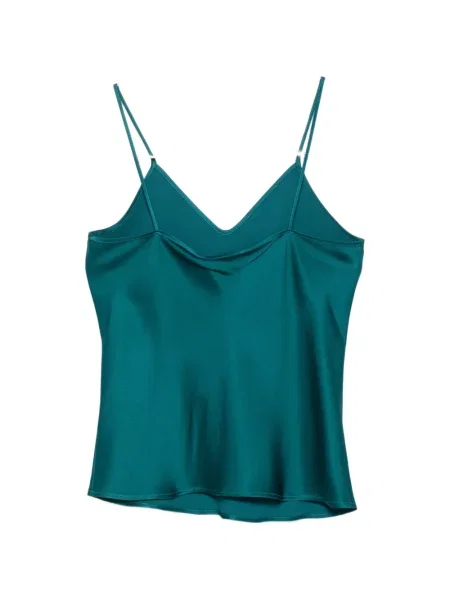 Top Max Mara bez rukávů s výstřihem do v modrý