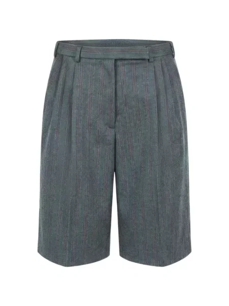 Pantaloni scurți Jil Sander cu model herringbone gri