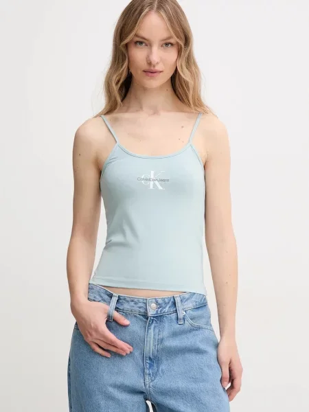 Топ Calvin Klein Jeans синьо