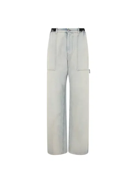Jeansy straight leg Mm6 Maison Margiela niebieskie
