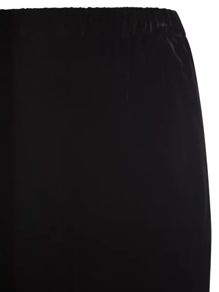 Pantaloni palazzo Weekend Max Mara de catifea negru