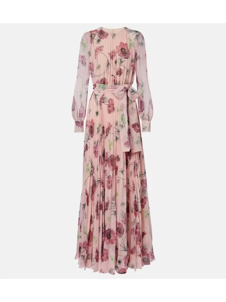 Rochie Erdem cu model floral roz