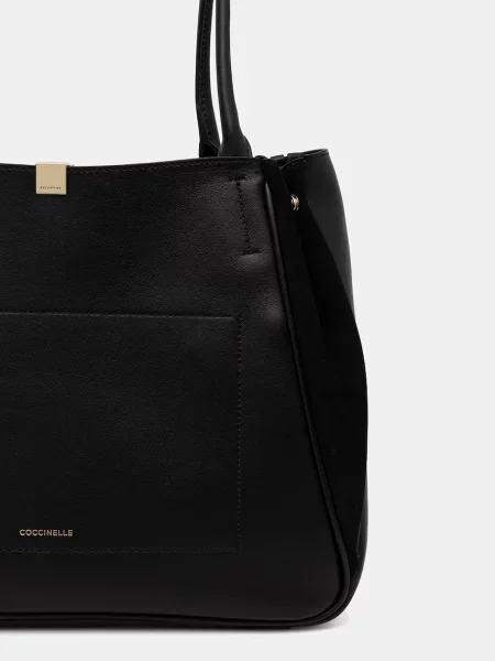 Coccinelle torebka shopper skórzana czarna