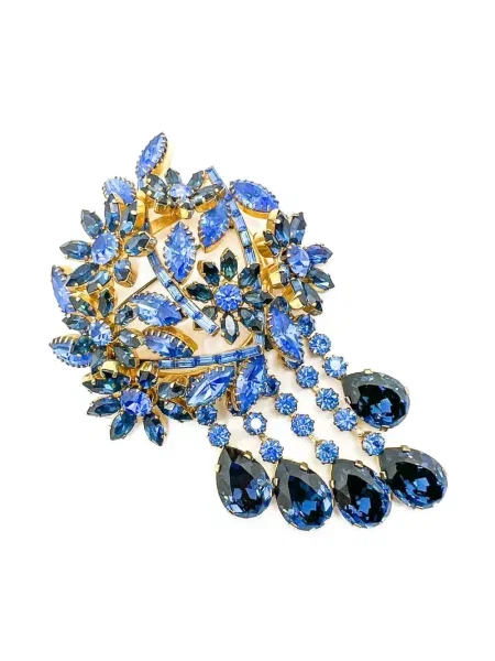 Брошка Jennifer Gibson Jewellery с кристали златисто