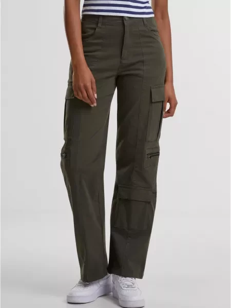 Pantaloni cargo Urban Classics din țesătură twill kaki