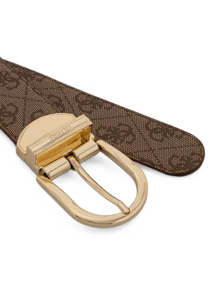 Reversibil curea Guess cu imagine maro