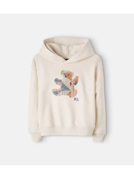 Gyerek kapucnis melegítő felső Polo Ralph Lauren fehér