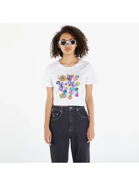 Tricou Footshop Romanian Artist Croptop White M alb
