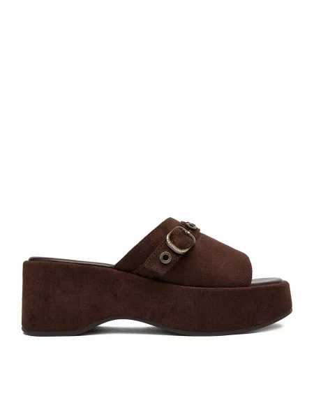 Papuci Guess Jeans maro