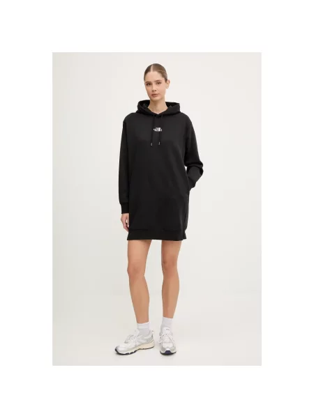 The North Face sukienka Essential Relaxed mini oversize czarny