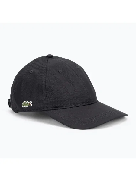 Twill baseball sapka Lacoste fekete