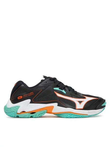 Кросівки волейбольні Mizuno Wave Lightning Z8 black/tangelo/ice green чорні