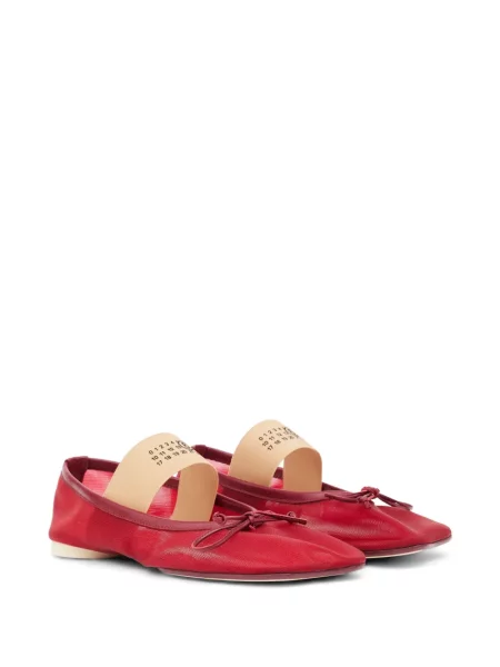 Balerini Mm6 Maison Margiela cu bretele roșu