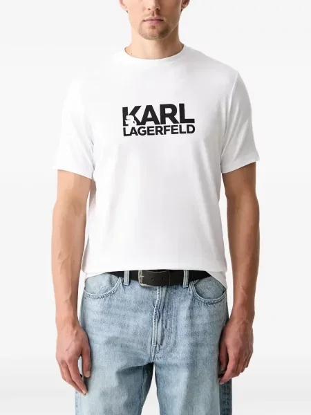 Tricou Karl Lagerfeld cu imagine alb