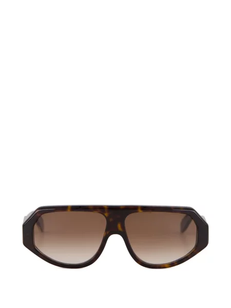 Ochelari de soare Emmanuelle Khanh cu imprimeu geometric maro