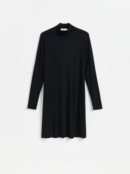 Reserved Rochie midi cu conținut ridicat de modal negru