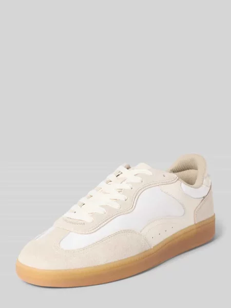 Sneakersy z Mieszanka skóry i tkaniny Model Park' Hoff białe