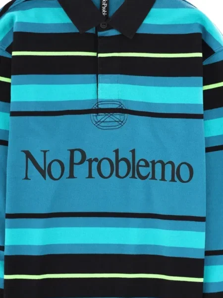 Csíkos hosszú pólóing No Problemo kék