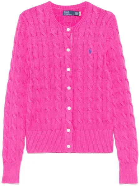 Cardigan Polo Ralph Lauren cu broderie roz