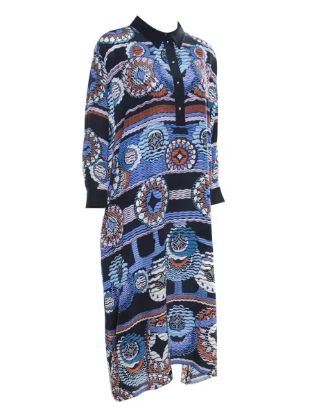 Rochie Peter Pilotto de mătase cu imagine cu imprimeu abstract albastru