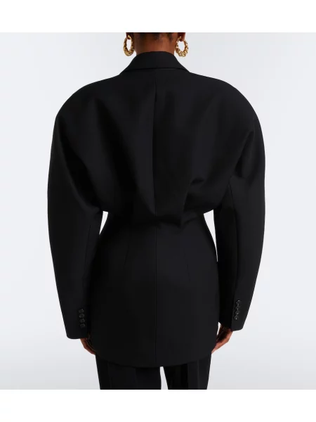 Sacou Mugler de lână negru