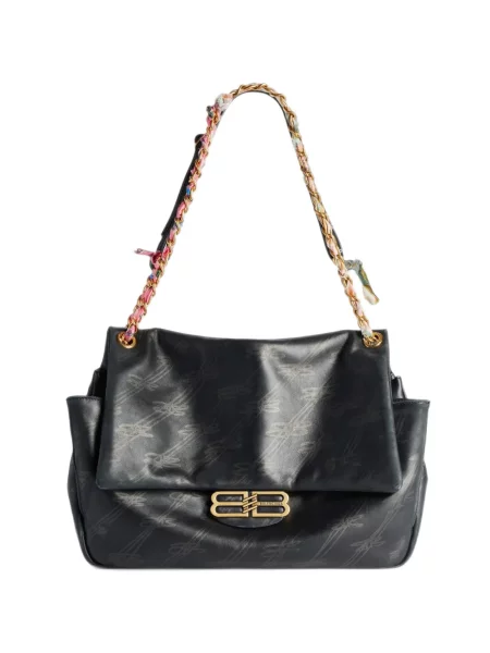 Colier Balenciaga cu imagine negru