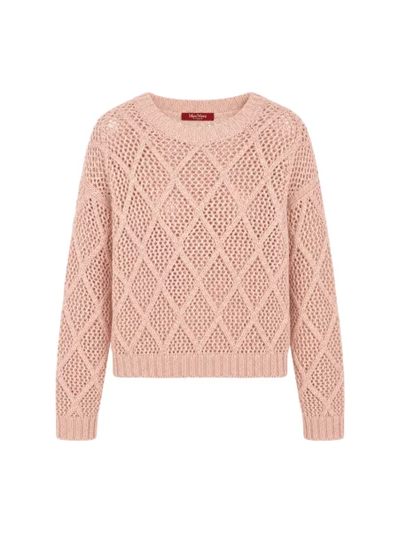 Sweter Max Mara Studio wełniany różowy