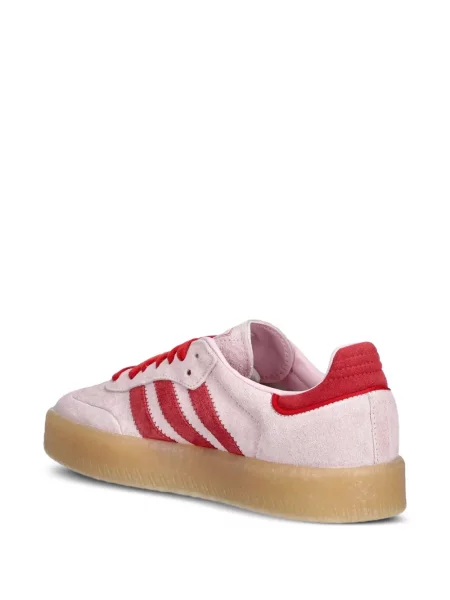 Велурени маратонки Adidas Gazelle на райета бяло