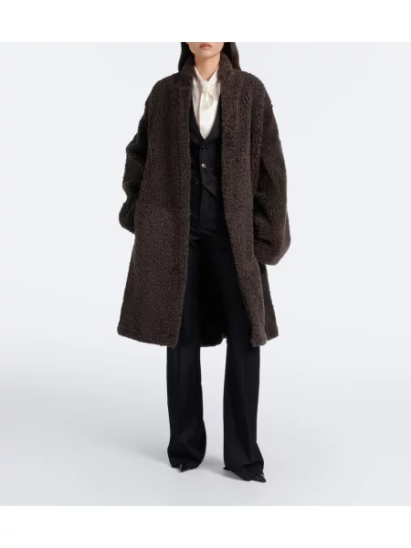 Reversibil palton Tom Ford din piele maro