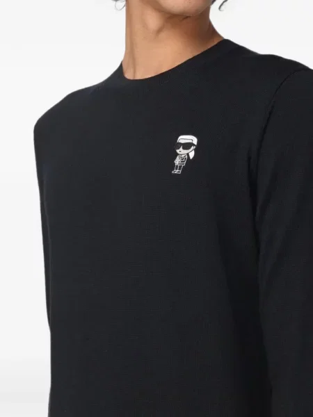 Pulover Karl Lagerfeld cu autograf negru