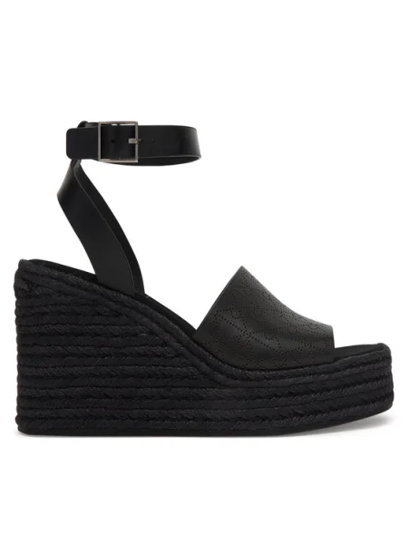 Calvin Klein Espadrile Wedge Espad 70 Aop Lth negru