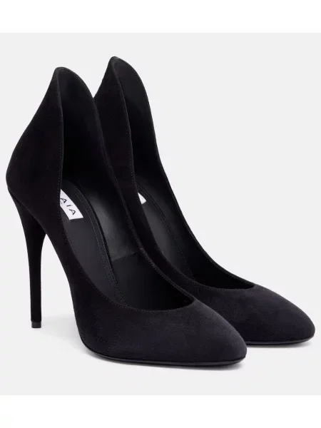 Pantofi cu toc Alaïa din piele de căprioară negru